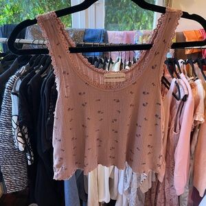 Urban Outfitters Mauve Floral Tank Top